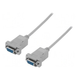 Cablu D-Sub 9 pini soclu 1,8m gri | Electronic-mag.ro | Componente Electronice