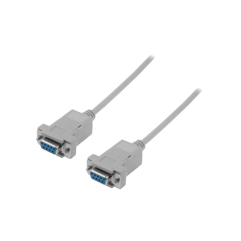 Cablu D-Sub 9 pini soclu 1,8m gri | Electronic-mag.ro | Componente Electronice
