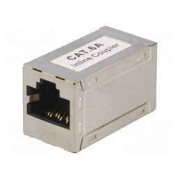 Adaptor Cuplă PIN 8 Cat 6a Ecranat 8p8c Metalic