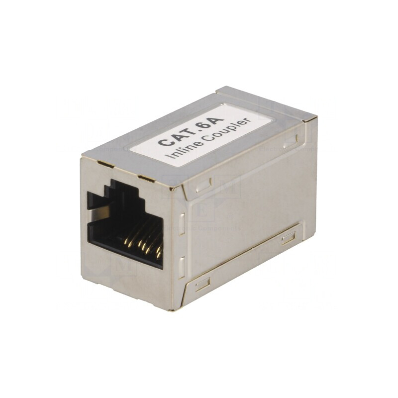 Adaptor Cuplă PIN 8 Cat 6a Ecranat 8p8c Metalic | Electronic-mag.ro | Componente Electronice