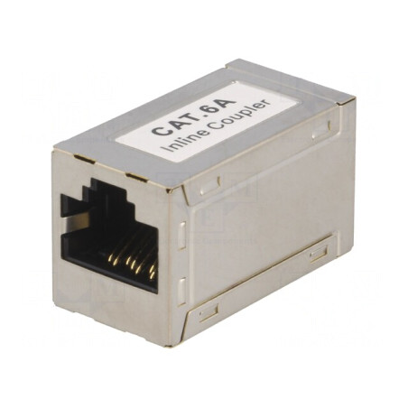 Adaptor Cuplă PIN 8 Cat 6a Ecranat 8p8c Metalic | Electronic-mag.ro | Componente Electronice