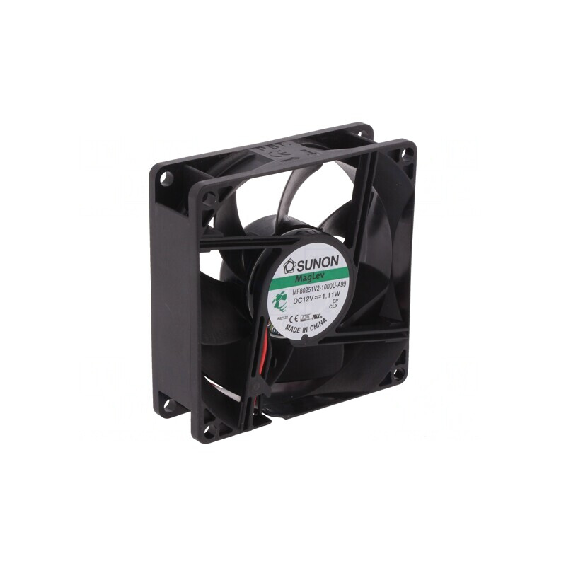 Ventilator DC axial 12V 80x80x25mm 62,53m³/h 30dBA | Electronic-mag.ro | Componente Electronice