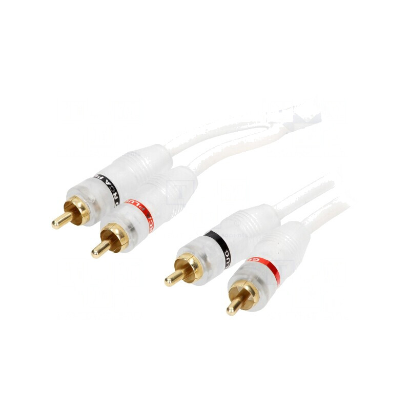 Cablu RCA dublu 3m alb | Electronic-mag.ro | Componente Electronice Cablu RCA dublu 3m alb | Electronic-mag.ro | Componente Electronice