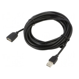 Cablu USB 2.0 5m Negru | Electronic-mag.ro | Componente Electronice