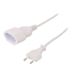 Prelungitor Alb 1m cu O Priză | Electronic-mag.ro | Componente Electronice
