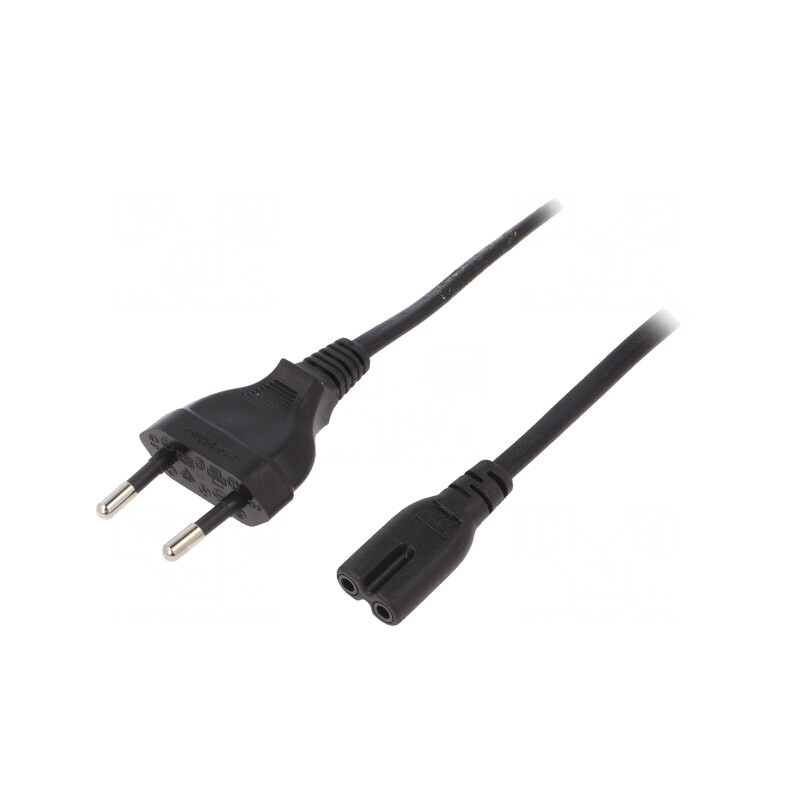 Cablu Alimentare 3m Negru IEC C7 250V 2,5A | Electronic-mag.ro | Componente Electronice