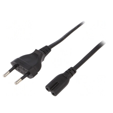 Cablu Alimentare 3m Negru IEC C7 250V 2,5A | Electronic-mag.ro | Componente Electronice