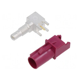 Conector FAKRA Tată PCB THT 50Ω 6GHz | Electronic-mag.ro | Componente Electronice
