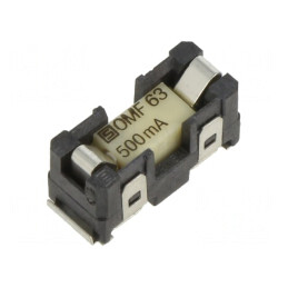 Clemă siguranțe cilindrice termoplast 500mA -40÷85°C SMT | Electronic-mag.ro | Componente Electronice