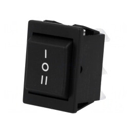 Comutator Balansier DP3T Negru 16A/250V 20A/28V | Electronic-mag.ro | Componente Electronice
