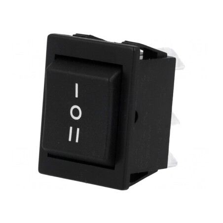 Comutator Balansier DP3T Negru 16A/250V 20A/28V | Electronic-mag.ro | Componente Electronice