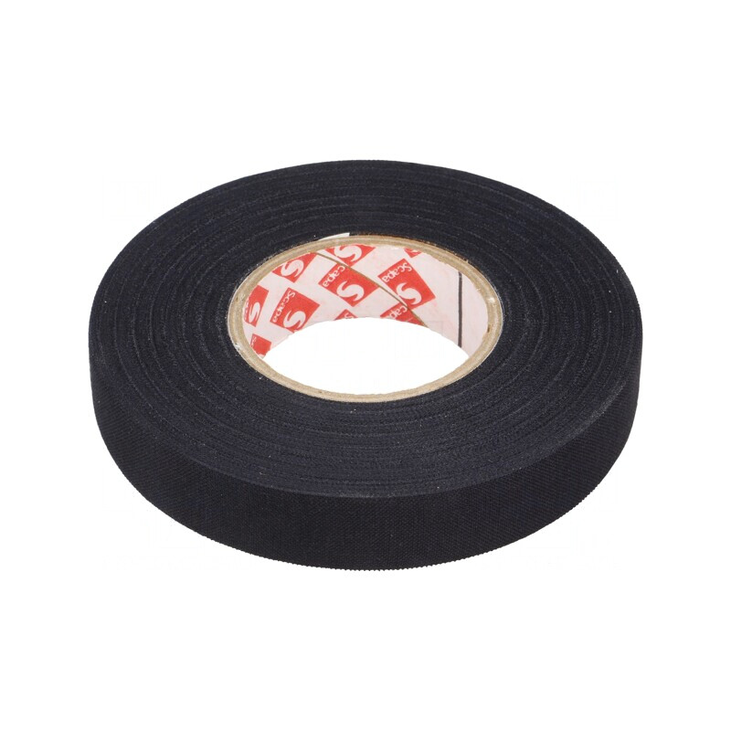 Bandă Textilă 15mm x 25m Neagră | Electronic-mag.ro | Componente Electronice