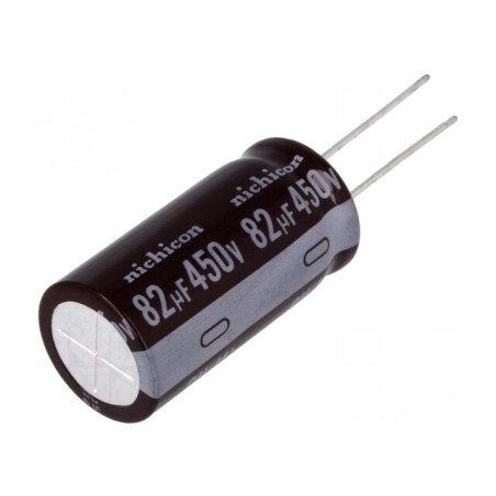Condensator Electrolitic THT 82uF 450V 16x31.5mm | Electronic-mag.ro | Componente Electronice
