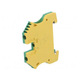 Conector Șine Galben-Verde 4mm2 2 Borne TS35 | Electronic-mag.ro | Componente Electronice