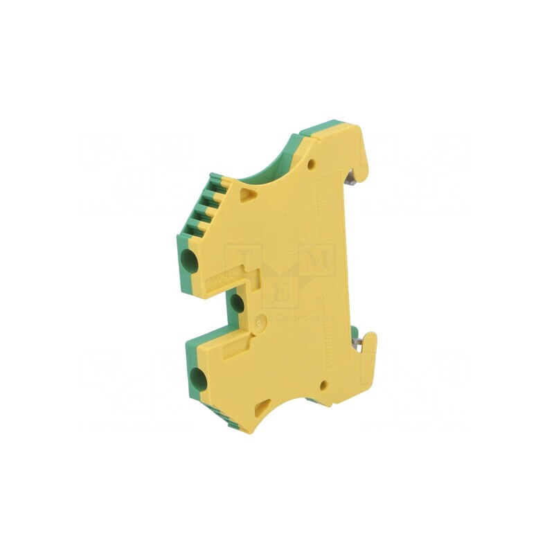 Conector Șine Galben-Verde 4mm2 2 Borne TS35 | Electronic-mag.ro | Componente Electronice