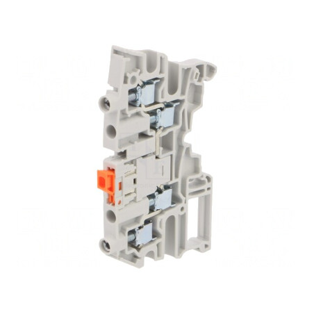 Terminal Îmbinare Șine 0,2-6mm2 2 Borne Gri 6mm | Electronic-mag.ro | Componente Electronice