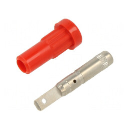 Soclu Banană 2mm 10A Roșu Panou Izolat | Electronic-mag.ro | Componente Electronice
