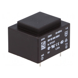 Transformator încapsulat 1.5VA 230V 9V PCB | Electronic-mag.ro | Componente Electronice