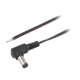 Cablu Alimentare 5.5/2.1mm Negru 1.5m | Electronic-mag.ro | Componente Electronice