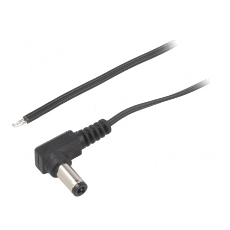 Cablu Alimentare DC 5,5/2,5 Negru 1,5m | Electronic-mag.ro | Componente Electronice