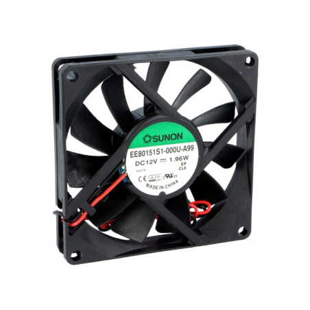 Ventilator DC axial 12V 80x80x15mm 62.86m3/h 34.7dBA 24AWG | Electronic-mag.ro | Componente Electronice