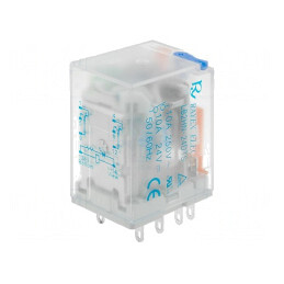 Releu electromagnetic DPDT 24VDC 10A | Electronic-mag.ro | Componente Electronice