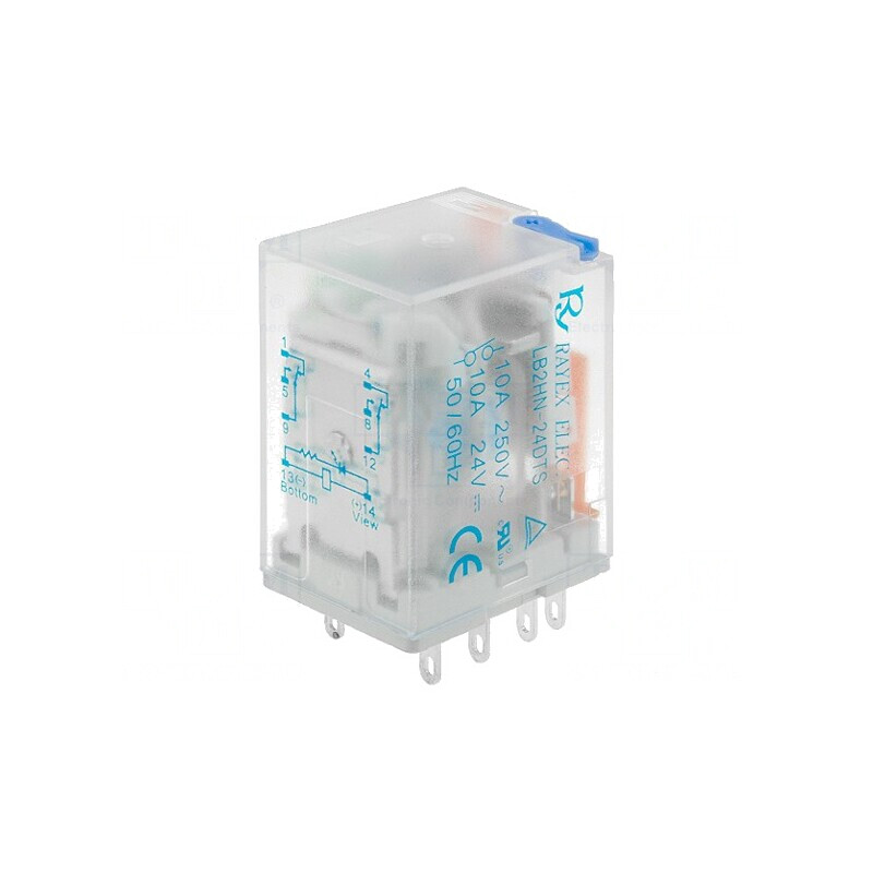 Releu electromagnetic DPDT 24VDC 10A | Electronic-mag.ro | Componente Electronice