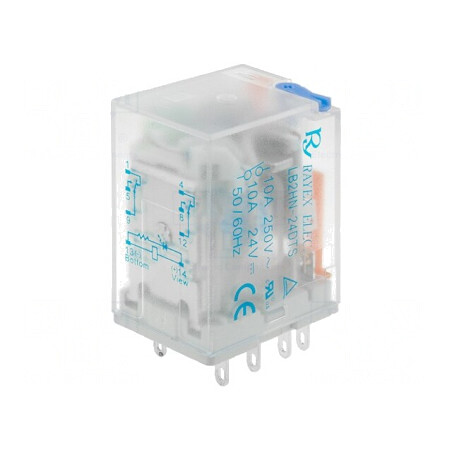 Releu electromagnetic DPDT 24VDC 10A | Electronic-mag.ro | Componente Electronice