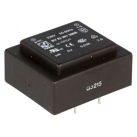 Transformator Încapsulat 0.5VA 230V 6V PCB | Electronic-mag.ro | Componente Electronice