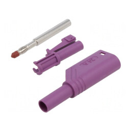 Mufă Banană 4mm Violet 24A 1kVDC | Electronic-mag.ro | Componente Electronice