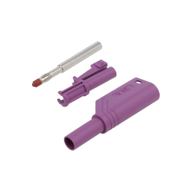 Mufă Banană 4mm Violet 24A 1kVDC | Electronic-mag.ro | Componente Electronice