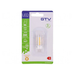 Lampă LED G4 3W 3000K 360° 12V Alb Cald | Electronic-mag.ro | Componente Electronice