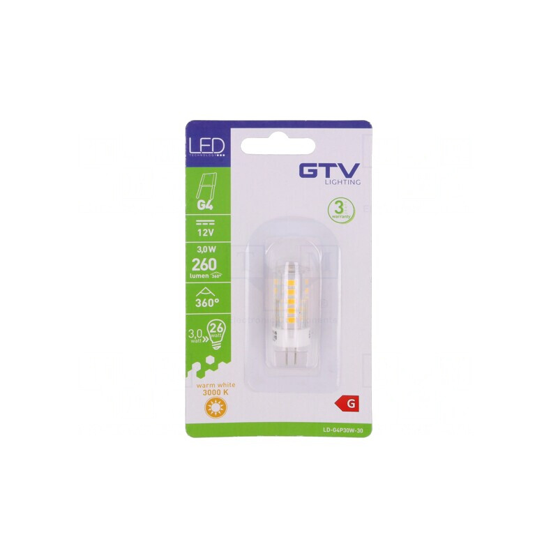 Lampă LED G4 3W 3000K 360° 12V Alb Cald | Electronic-mag.ro | Componente Electronice Lampă LED G4 3W 3000K 360° 12V Alb Cald | Electronic-mag.ro | Componente Electronice