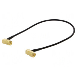 Cablu SMA 50Ω 0,3m Negru în Unghi | Electronic-mag.ro | Componente Electronice
