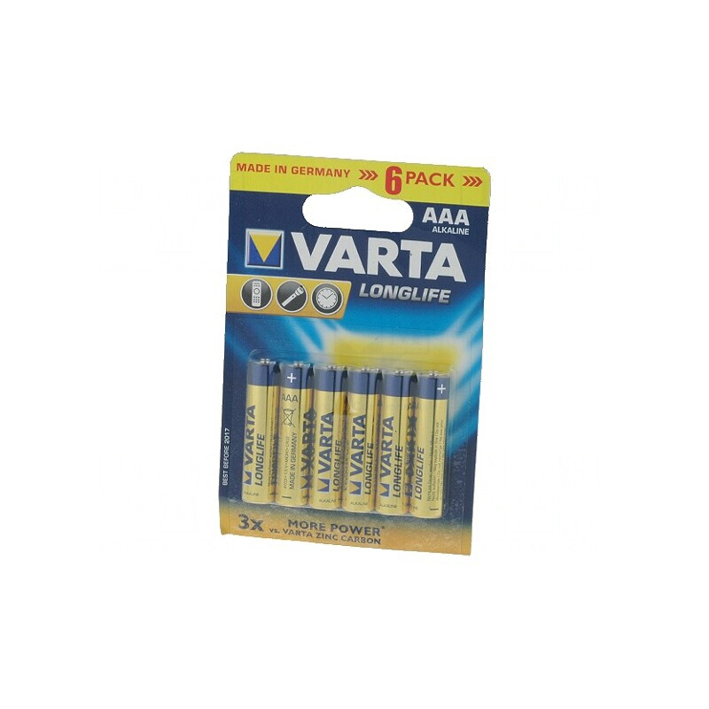 Baterie alcalină 1,5V AAA nereîncărcabilă 6 buc LONGLIFE | Electronic-mag.ro | Componente Electronice