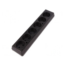 Conector Alimentare AC Mamă Splitter 2P 250V 16A Negru | Electronic-mag.ro | Componente Electronice
