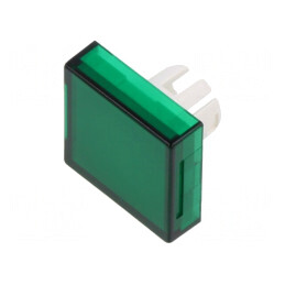 Lentilă Buton 22mm Transparent Verde Plastic | Electronic-mag.ro | Componente Electronice