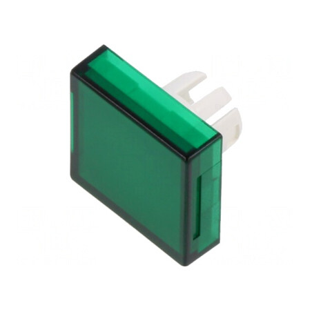 Lentilă Buton 22mm Transparent Verde Plastic | Electronic-mag.ro | Componente Electronice