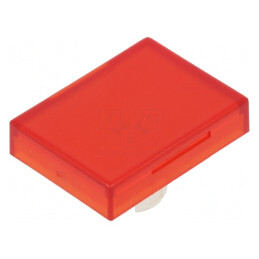 Lentilă Buton 22mm Roșie Transparentă Plastic | Electronic-mag.ro | Componente Electronice
