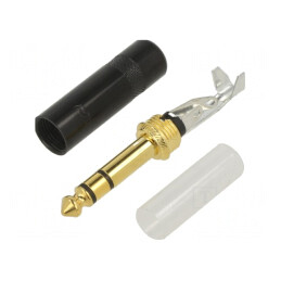 Mufă Jack 6.3mm Stereo Aurită Dreaptă | Electronic-mag.ro | Componente Electronice