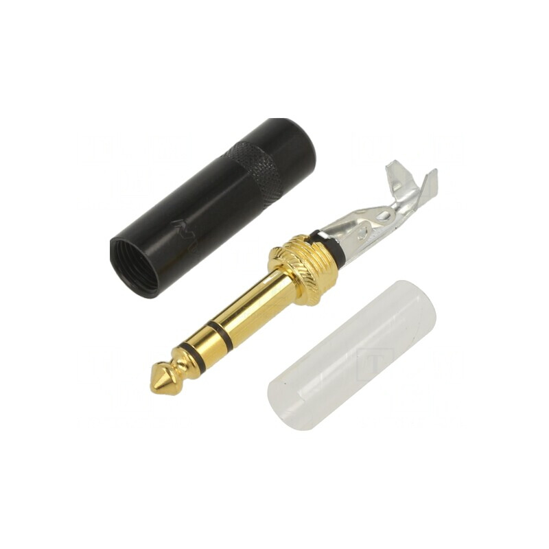 Mufă Jack 6.3mm Stereo Aurită Dreaptă | Electronic-mag.ro | Componente Electronice