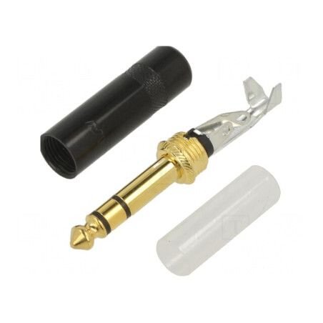 Mufă Jack 6.3mm Stereo Aurită Dreaptă | Electronic-mag.ro | Componente Electronice