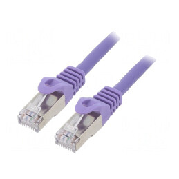 Patch cord S/FTP Cat6a LSZH Violet 3m Cablexpert | Electronic-mag.ro | Componente Electronice