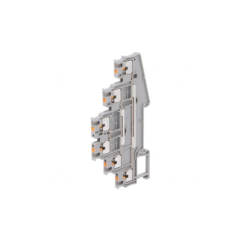 Conector Șine 0,14-1,5mm2 3 Piste 6 Borne Gri | Electronic-mag.ro | Componente Electronice