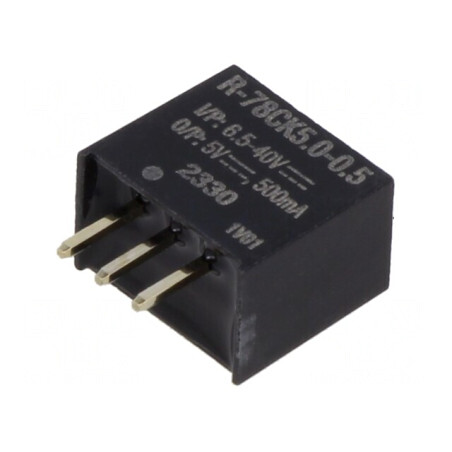 Convertor DC/DC 6.5-40V la 5V 500mA SIP3 THT | Electronic-mag.ro | Componente Electronice