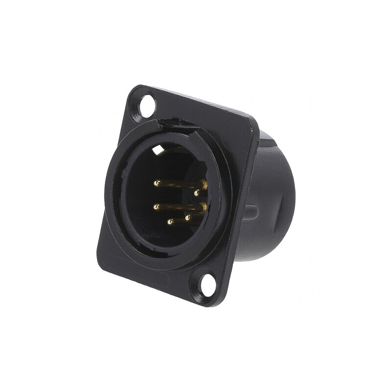 Soclu XLR 5 Pin Metal Negru | Electronic-mag.ro | Componente Electronice