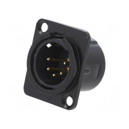 Soclu XLR 5 Pin Metal Negru | Electronic-mag.ro | Componente Electronice