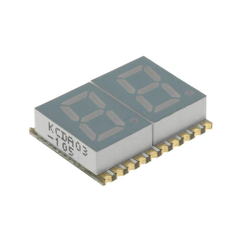 Afișaj LED 7 Segmente 7.62mm 2 Digiti Roșu | Electronic-mag.ro | Componente Electronice