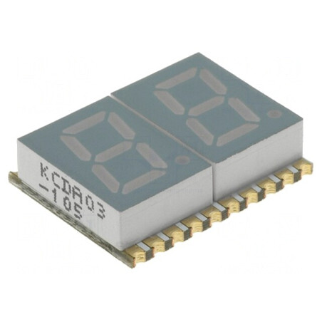 Afișaj LED 7 Segmente 7.62mm 2 Digiti Roșu | Electronic-mag.ro | Componente Electronice