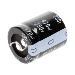 Condensator Electrolitic SNAP-IN 470uF 250VDC Ø25x30mm | Electronic-mag.ro | Componente Electronice